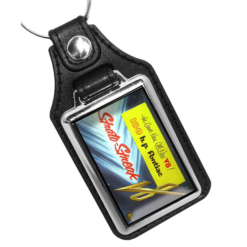 KR-1119 Key Ring - Classic 1955 180HP Pontiac Strat-Streak