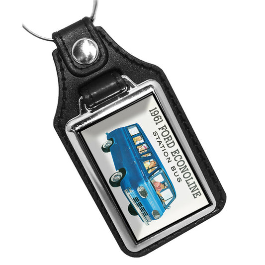 KR-1149 Key Ring - Classic 1961 Ford Econoline Station Bus