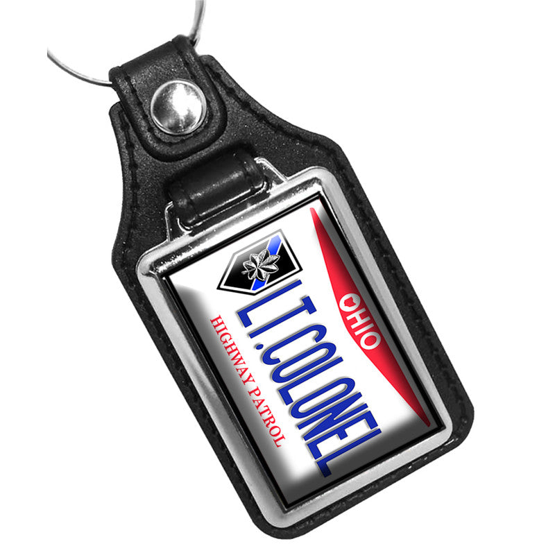 KR-1174 Key Ring - Ohio Highway Patrol Lieutenant Colonel Rank TBL