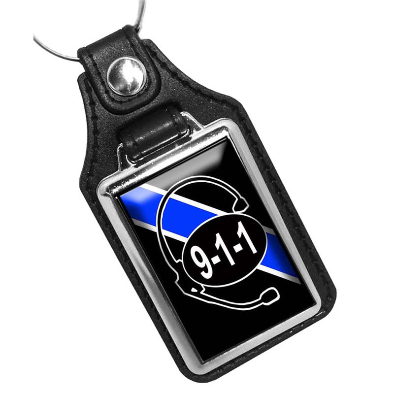 KR-1181 Key Ring - Thin Blue Line Dispatcher 911 Operator