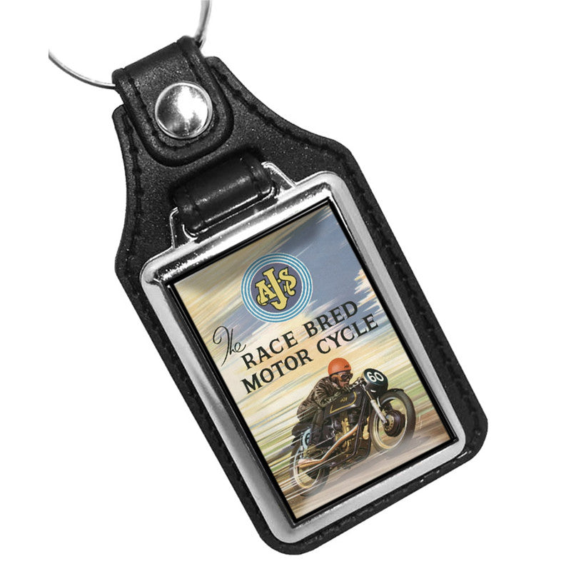 KR-1204 Key Ring - Classic 1960 AJS Racing Motorcycle