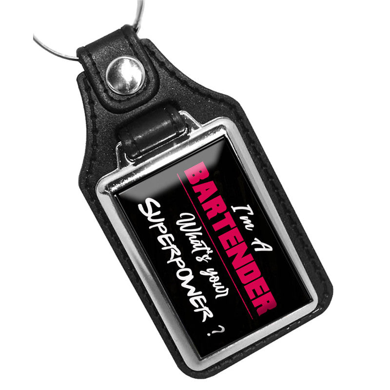 KR-1218 Key Ring - Novelty I'm A Bartender What's Your Superpower