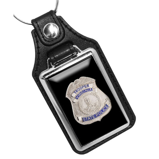 KR-1271-1 Key Ring - Law Enforcement Virginia Trooper Retired Badge Design