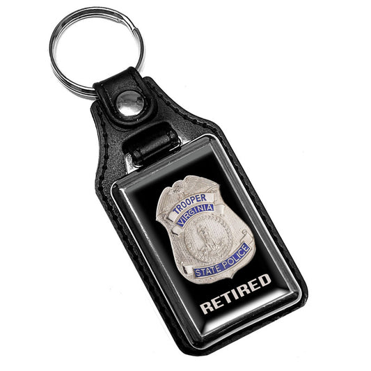KR-1271-2 Key Ring - Law Enforcement Virginia Troope Badge Design