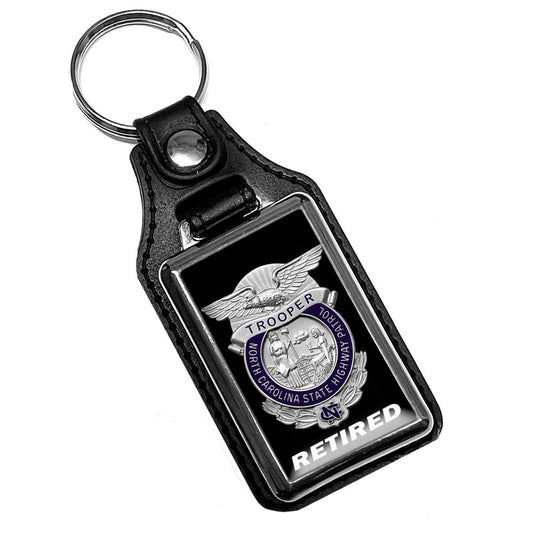 KR-1272-2 Key Ring - Law Enforcement North Carolina NCSHP Trooper Retired