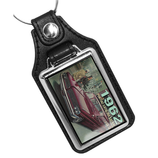 KR-1405 Key Ring - Classic 1962 Pontiac Catalina Safari Wagon