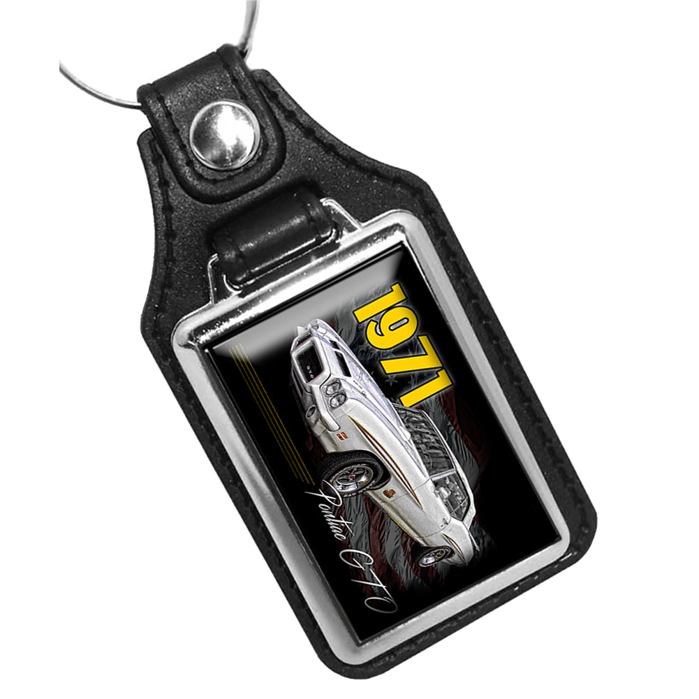 KR-1417 Key Ring - Classic 1971 Pontiac GTO Muscle Car