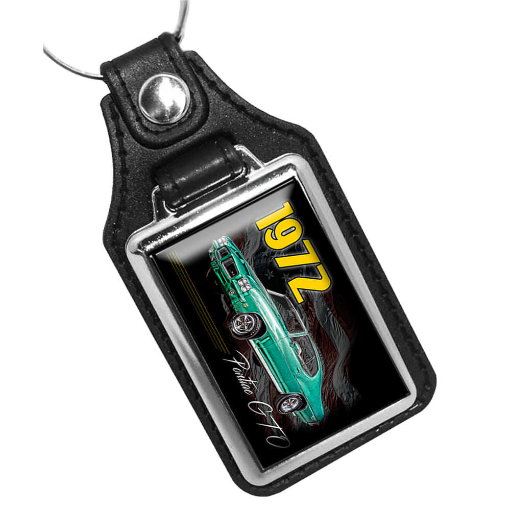 KR-1418 Key Ring - Classic 1972 Pontiac GTO Muscle Car