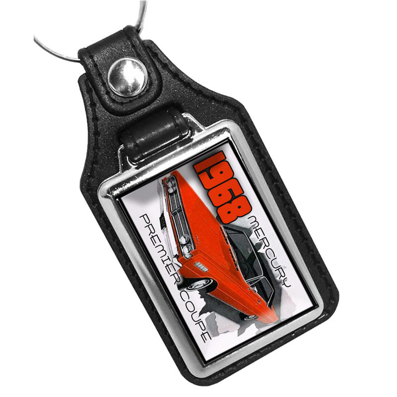 KR-1556 Key Ring - Classic 1968 Mercury Premier Red Coupe