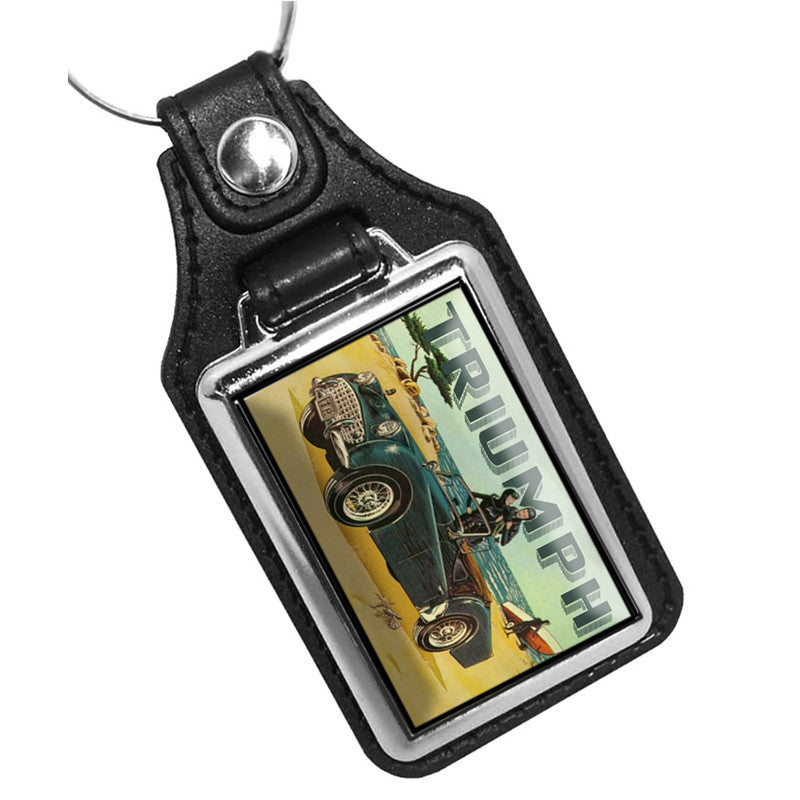 KR-1583 Key Ring - Classic Triumph Sports Car Advertisement