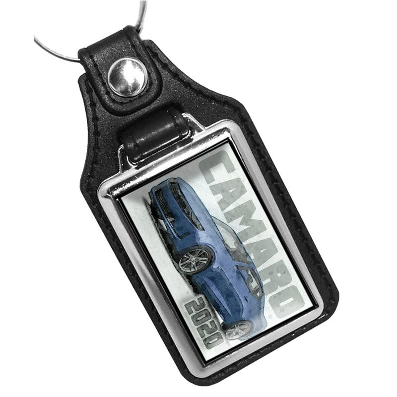 KR-1590 Key Ring - Classic 2020 Chevrolet Camaro Blue