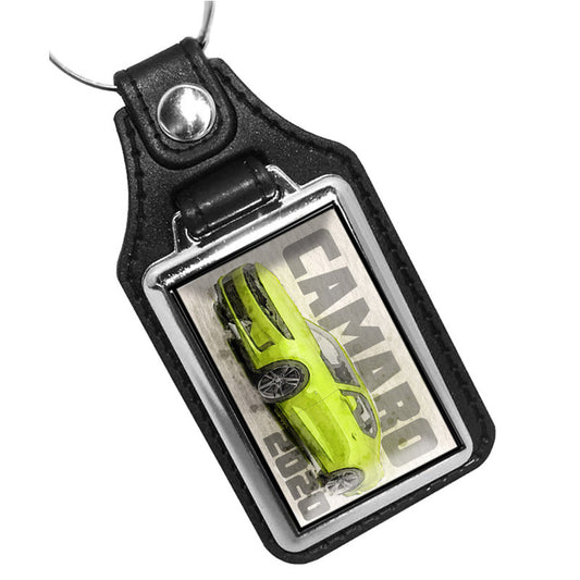 KR-1591 Key Ring - Classic 2020 Chevrolet Camaro Shock Yellow
