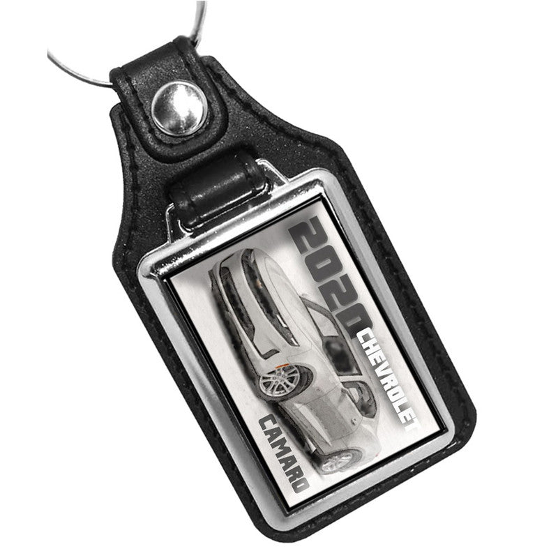 KR-1592 Key Ring - Classic 2020 Chevrolet Camaro Summit White