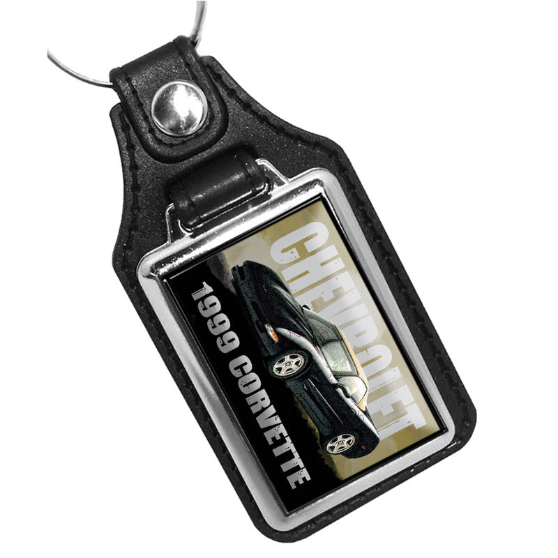 KR-1632 Key Ring - Classic American Muscle 1999 Corvette Black