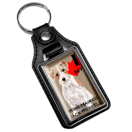 KR-1705 Key Ring - Pet Dog I Love My Jack Russell Dog