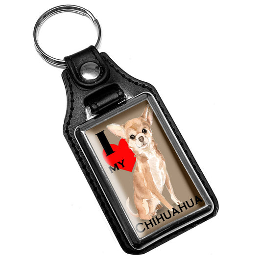 KR-1709 Key Ring - Pet Dog I Love My Chihuahua Dog