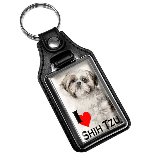 KR-1718 Key Ring - Pet Dog I Love My Shih Tzu Dog