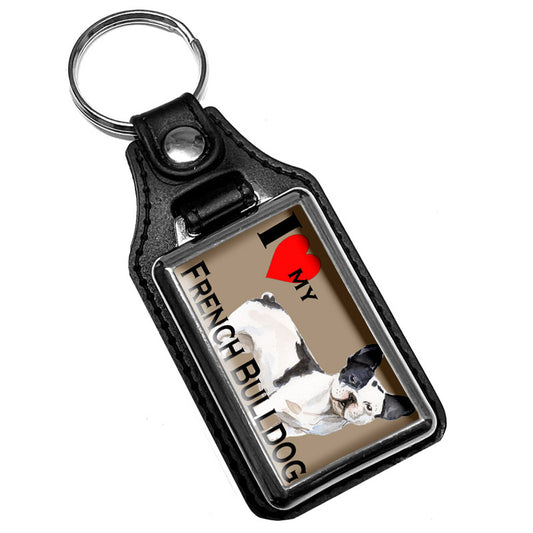 KR-1723 Key Ring - Pet Dog I Love My French Bulldog Dog