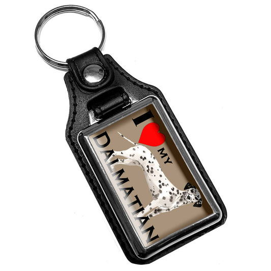 KR-1726 Key Ring - Pet Dog I Love My Dalmatian Dog