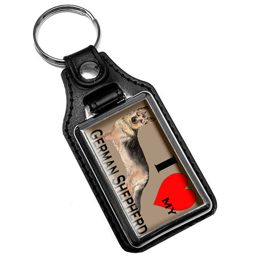 KR-1727 Key Ring - Pet Dog I Love My German Shepherd Dog