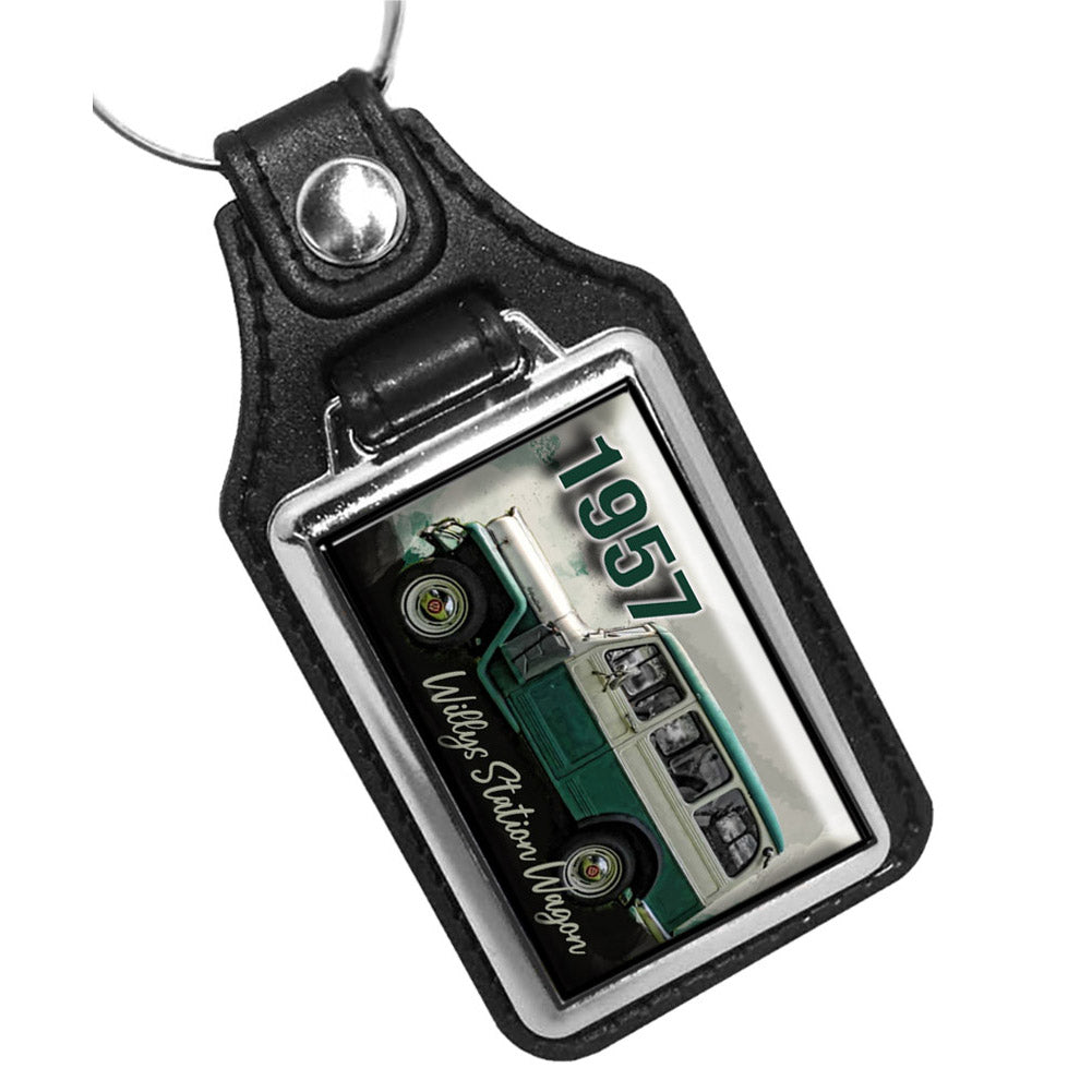 KR-1801 Key Ring - Classic 1957 Willys Station Wagon