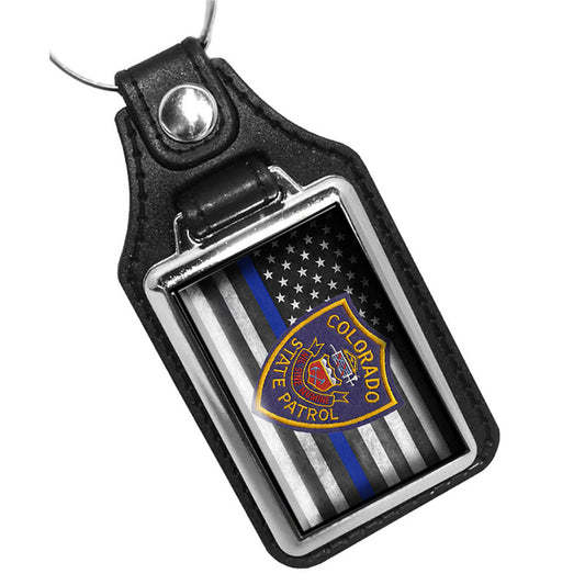 KR-1855 Key Ring - Law Enforcement Colorado State Patrol TBL