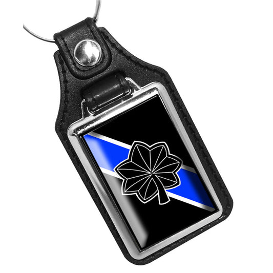 KR-186 Key Ring - Law Enforcement Major Rank Oak Leaf