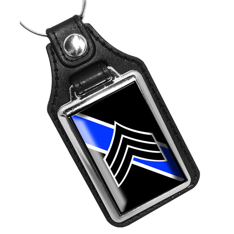 KR-191 Key Ring - Law Enforcement TBL Sregeant Rank