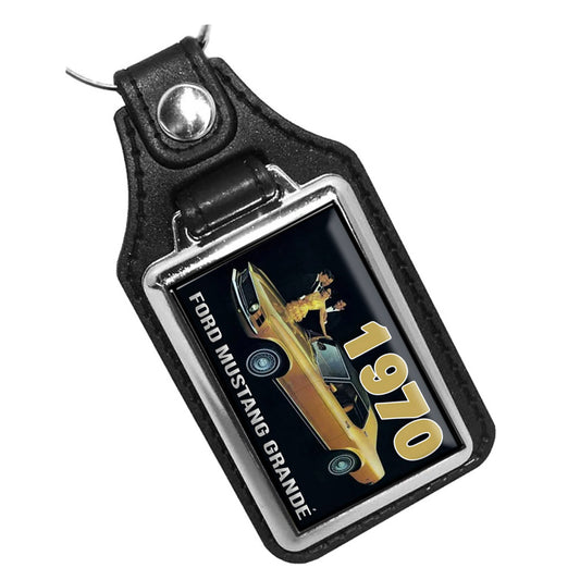 KR-1989 Key Ring - Classic 1970 Ford Mustang Grande Gold