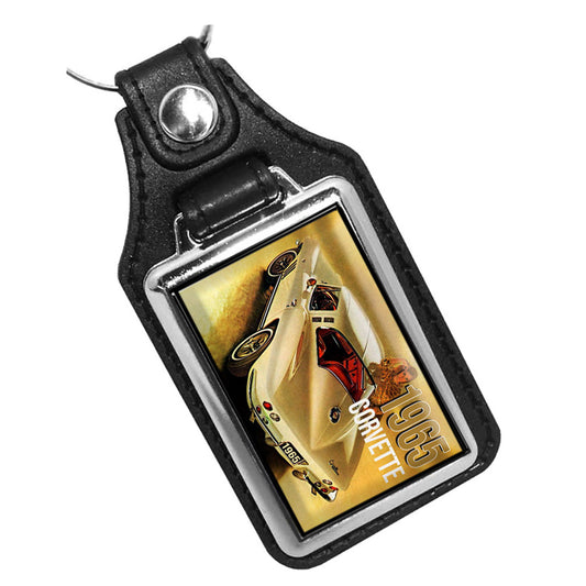 KR-1990 Key Ring - Classic 1965 American Muscle Corvette Gold