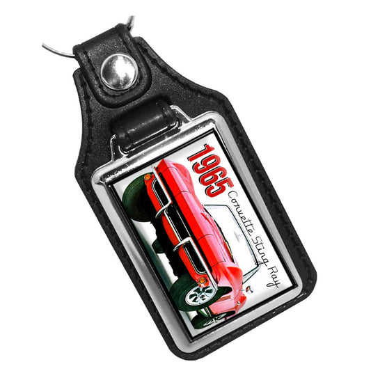KR-1991 Key Ring - Classic 1965 American Muscle Red Corvette