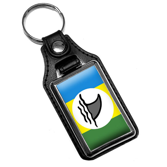 KR-2091 Key Ring - Shark Fin Finland Blue Yellow Green