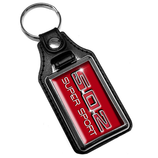 KR-2221-1 Key Ring - Classic 502 Engine SS Super Sport Red Design