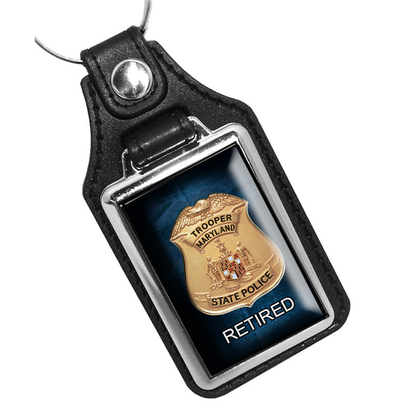 KR-232-1 Key Ring - Law Enforcement Maryland Retired Trooper