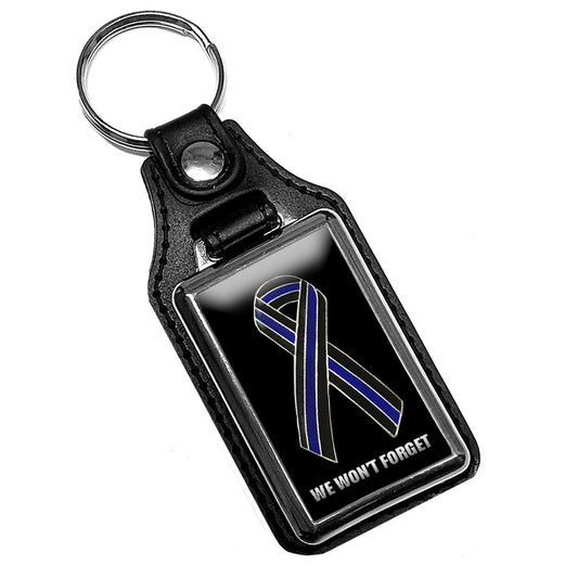 KR-310 Key Ring - Law Enforcement Ribbon We Won't Forget