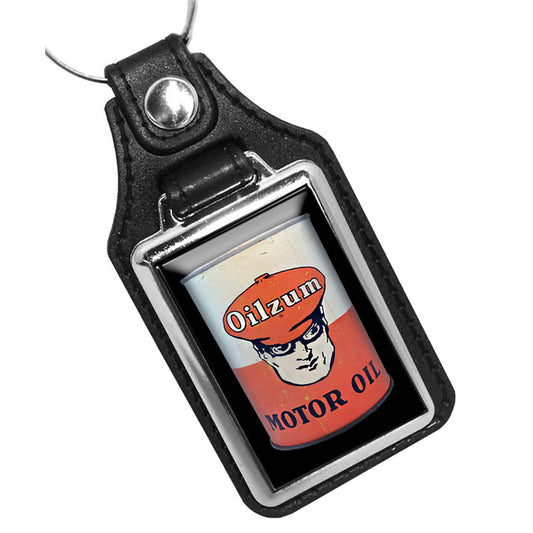 KR-3103 Key Ring - Vintage Gas & Oil Oilzum Motor Oil Sign Design