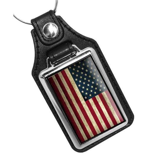 KR-3115 Key Ring - Vinatge Style American Flag Old Glory USA