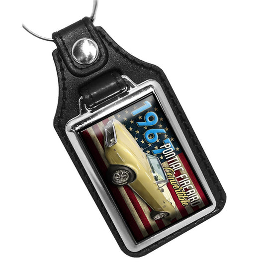 KR-3136 Key Ring - Classic 1967 Pontiac Firebird Convertible Flag