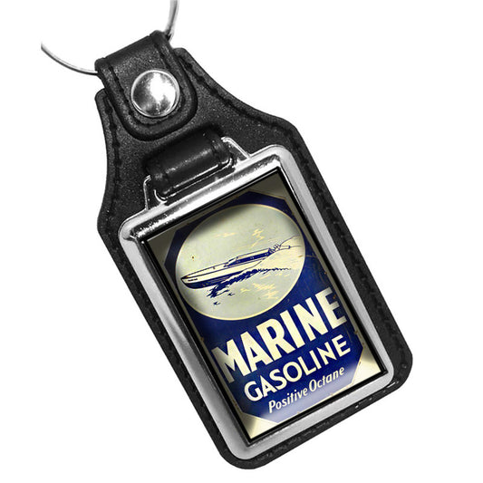 KR-3141 Key Ring - Vintage Marine Gasoline Boating Sign