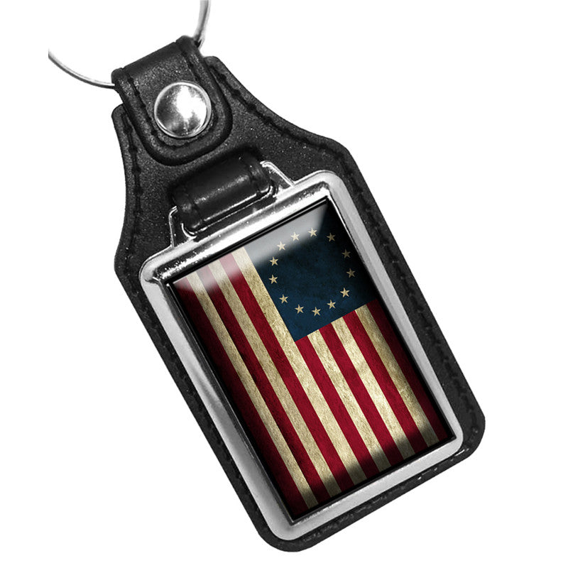 KR-3180 Key Ring - Patriotic Betsy Ross American Flag