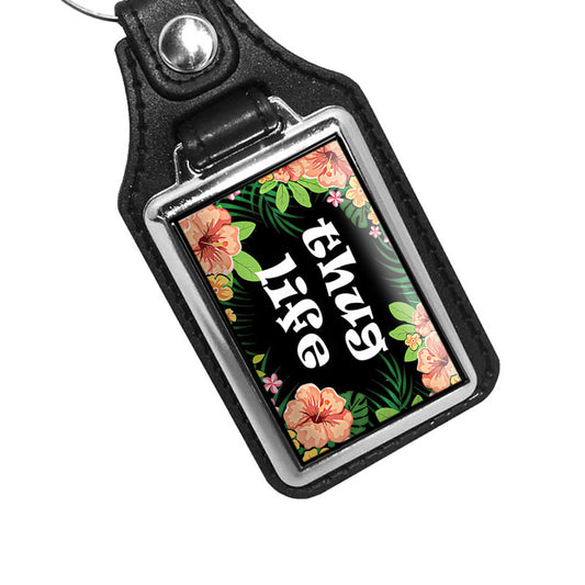 KR-3238 Key Ring - Novelty Floral Design Thug Life