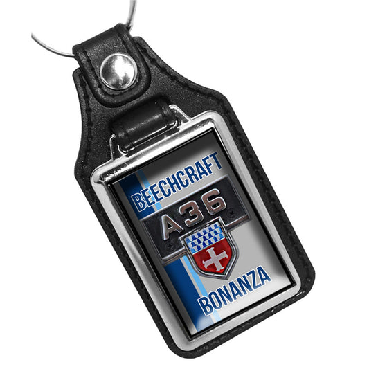 KR-3273 Key Ring - Classic Beechcraft A36 Bonanza Airplane