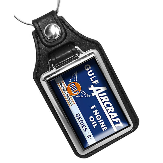 KR-3281 Key Ring - Classic Gulf Aircraft Engine Oil