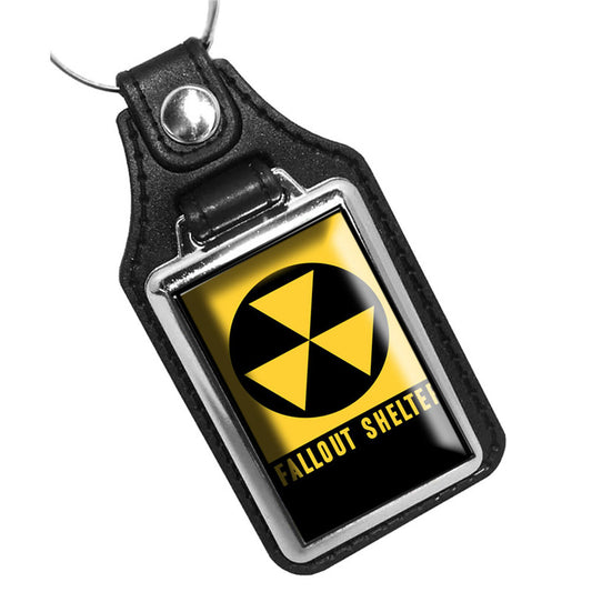 KR-3294 Key Ring - Novelty Fallout Shelter Sign Design