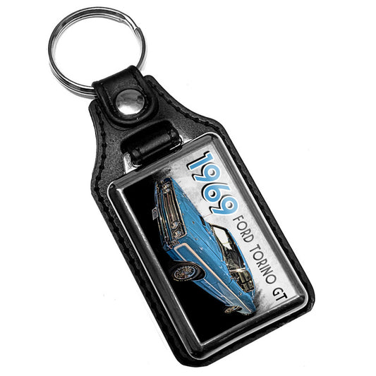 KR-3297 Key Ring - Classic 1969 Ford Torino GT Petty Edition