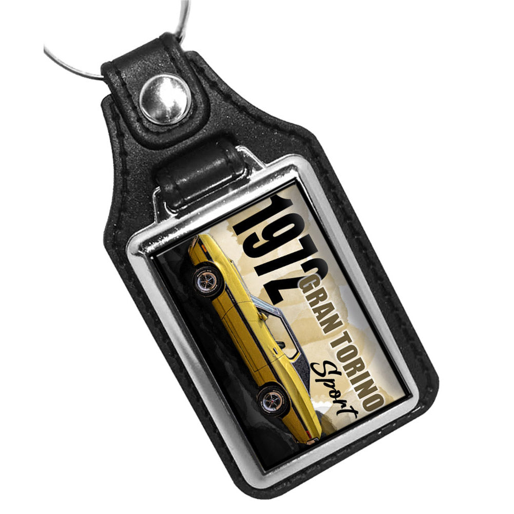 KR-3306 Key Ring - Classic 1972 Ford Gran Torino Muscle Car