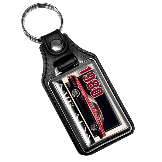 KR-3333 Key Ring - Classic 1980 Dodge Mirado Maroon Design