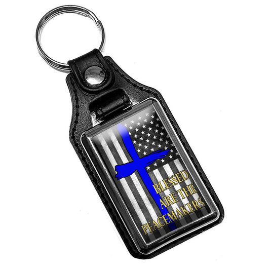KR-336 Key Ring - Law Enforcement Blessed Are The Peacemakers