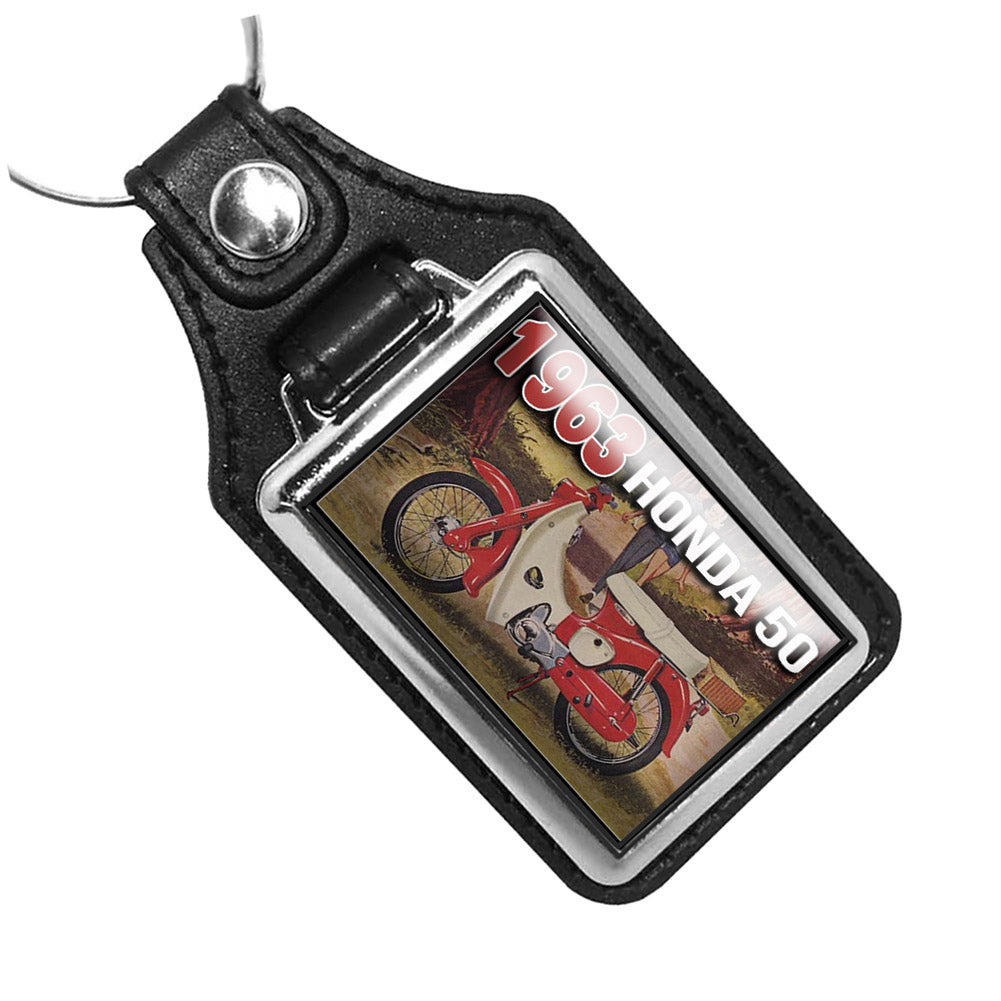 KR-3366 Key Ring - Classic 1963 Honda 50 Motorcycle