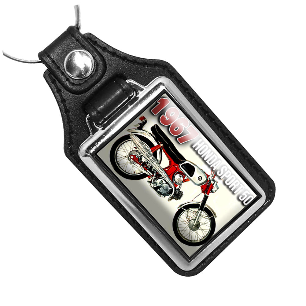 KR-3367 Key Ring - Classic 1967 Honda Sport 50 Motorcycle